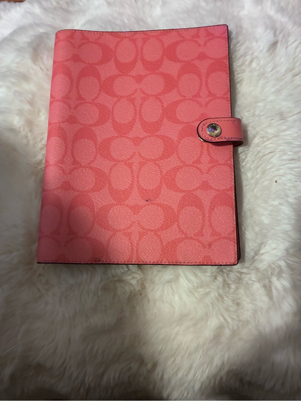 Coach Pink Signature Snap Planner